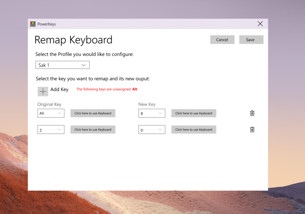 Remapping Keys alt text